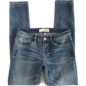 Dittos | Low Rise Denim Jeans Womens Size 27 Skinny Slim Leg Stretch Medium Wash
